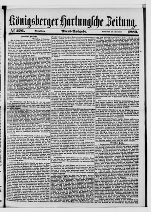 Königsberger Hartungsche Zeitung vom 24.11.1883