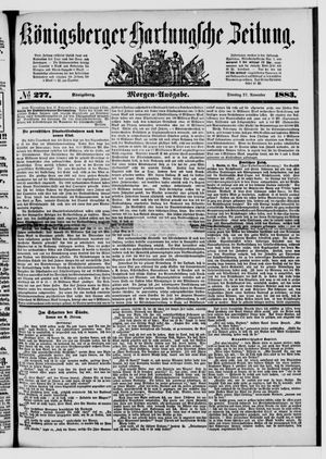 Königsberger Hartungsche Zeitung vom 27.11.1883