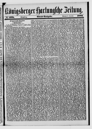Königsberger Hartungsche Zeitung vom 28.11.1883
