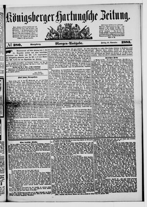 Königsberger Hartungsche Zeitung vom 30.11.1883