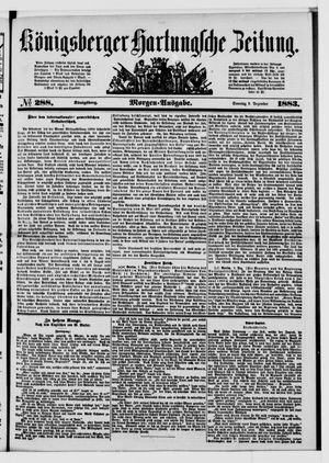 Königsberger Hartungsche Zeitung vom 09.12.1883