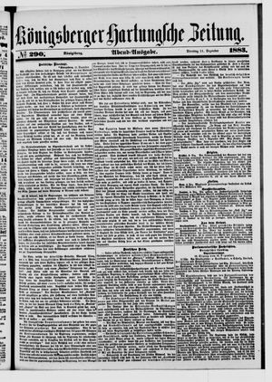 Königsberger Hartungsche Zeitung vom 11.12.1883