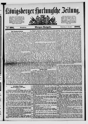 Königsberger Hartungsche Zeitung vom 13.12.1883