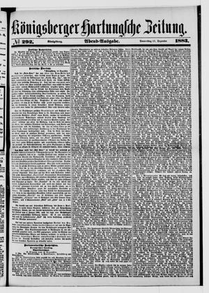 Königsberger Hartungsche Zeitung vom 13.12.1883