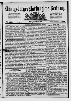 Königsberger Hartungsche Zeitung vom 15.12.1883