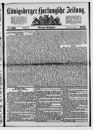 Königsberger Hartungsche Zeitung vom 18.12.1883