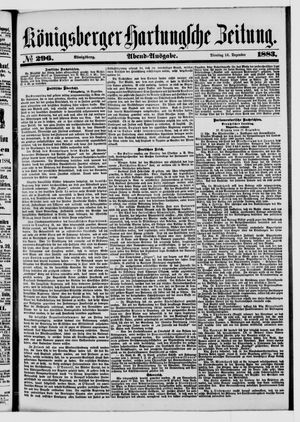 Königsberger Hartungsche Zeitung vom 18.12.1883