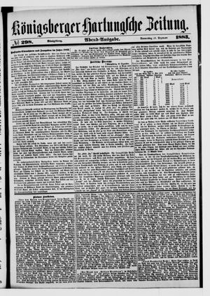 Königsberger Hartungsche Zeitung vom 20.12.1883