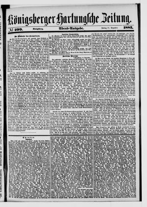 Königsberger Hartungsche Zeitung on Dec 21, 1883