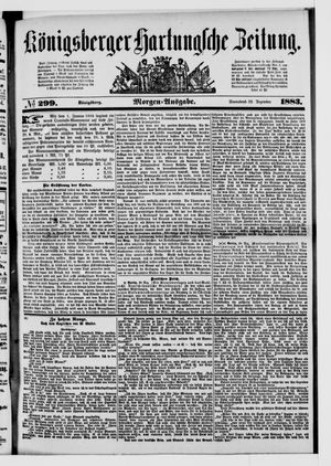 Königsberger Hartungsche Zeitung vom 22.12.1883