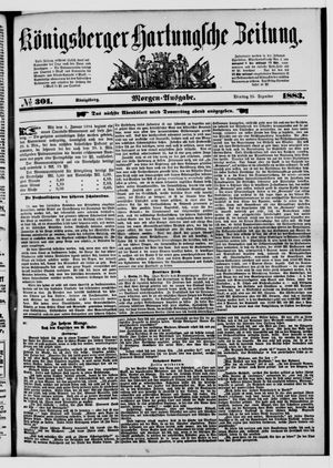 Königsberger Hartungsche Zeitung vom 25.12.1883