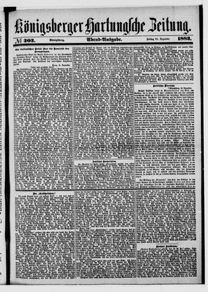 Königsberger Hartungsche Zeitung vom 28.12.1883