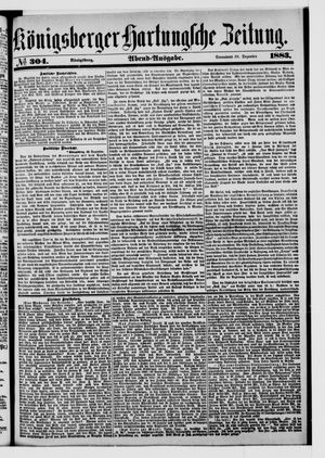 Königsberger Hartungsche Zeitung on Dec 29, 1883