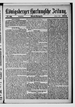 Königsberger Hartungsche Zeitung vom 04.04.1884