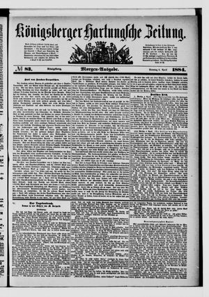 Königsberger Hartungsche Zeitung vom 06.04.1884
