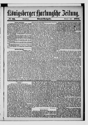 Königsberger Hartungsche Zeitung vom 09.04.1884