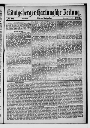 Königsberger Hartungsche Zeitung on Apr 17, 1884