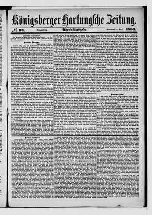 Königsberger Hartungsche Zeitung vom 19.04.1884