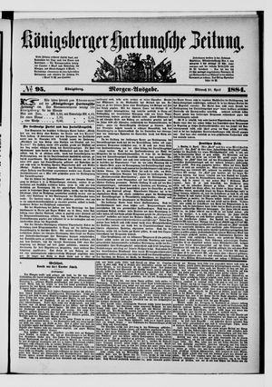 Königsberger Hartungsche Zeitung on Apr 23, 1884