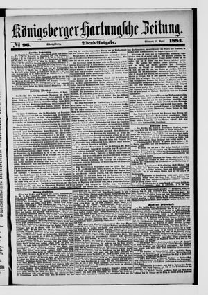 Königsberger Hartungsche Zeitung vom 23.04.1884