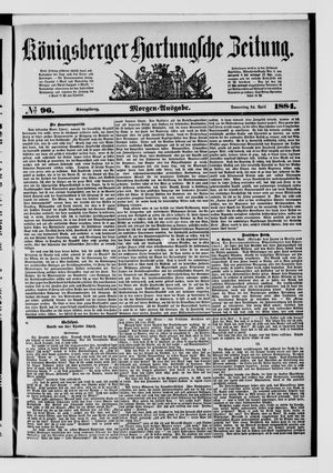 Königsberger Hartungsche Zeitung vom 24.04.1884
