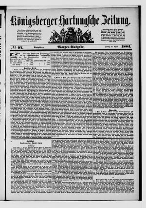 Königsberger Hartungsche Zeitung vom 25.04.1884