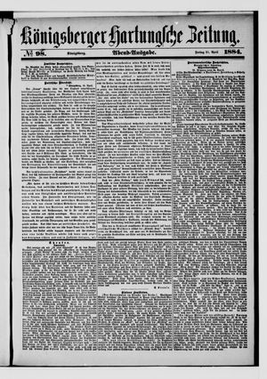 Königsberger Hartungsche Zeitung vom 25.04.1884