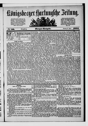 Königsberger Hartungsche Zeitung vom 27.04.1884