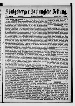Königsberger Hartungsche Zeitung vom 28.04.1884