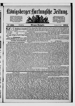 Königsberger Hartungsche Zeitung vom 29.04.1884
