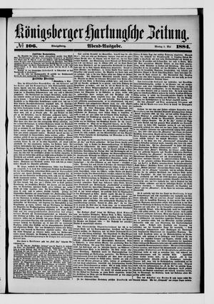 Königsberger Hartungsche Zeitung on May 5, 1884