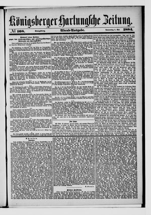 Königsberger Hartungsche Zeitung on May 8, 1884