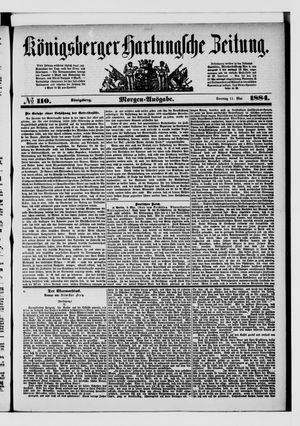 Königsberger Hartungsche Zeitung vom 11.05.1884