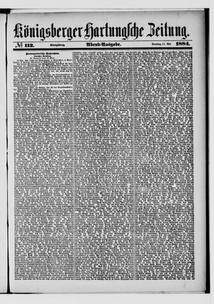 Königsberger Hartungsche Zeitung on May 13, 1884