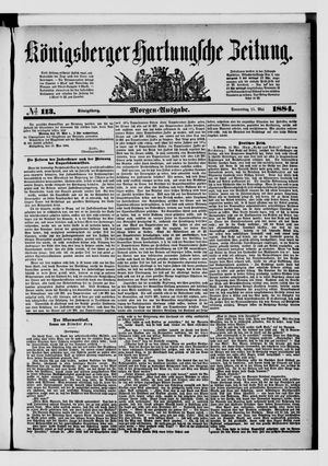 Königsberger Hartungsche Zeitung vom 15.05.1884