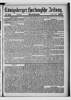 Königsberger Hartungsche Zeitung on May 16, 1884