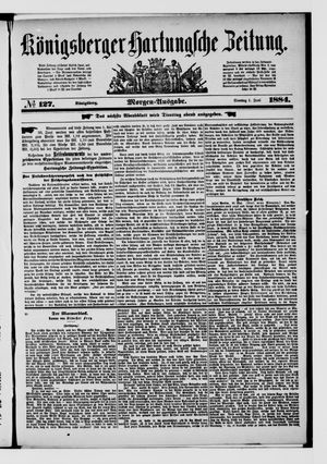 Königsberger Hartungsche Zeitung on Jun 1, 1884