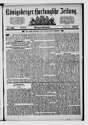 Königsberger Hartungsche Zeitung on Jun 1, 1884