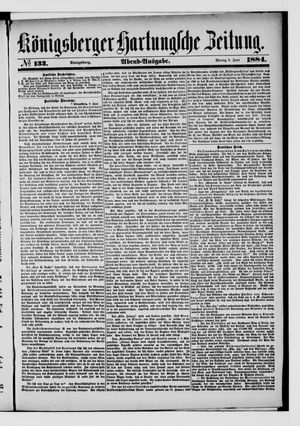 Königsberger Hartungsche Zeitung on Jun 9, 1884