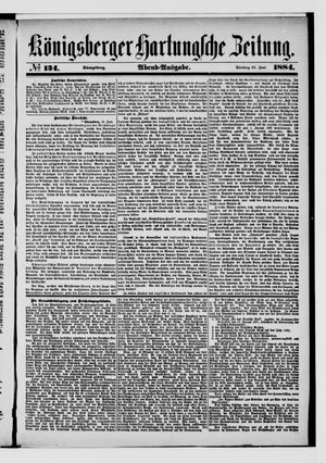 Königsberger Hartungsche Zeitung vom 10.06.1884