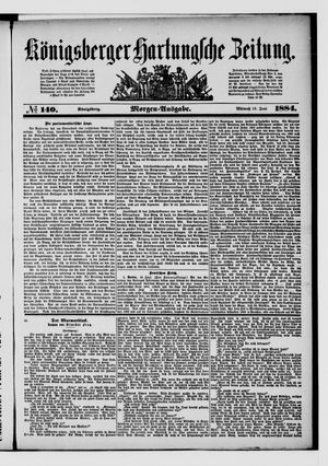 Königsberger Hartungsche Zeitung on Jun 18, 1884