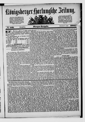 Königsberger Hartungsche Zeitung vom 21.06.1884