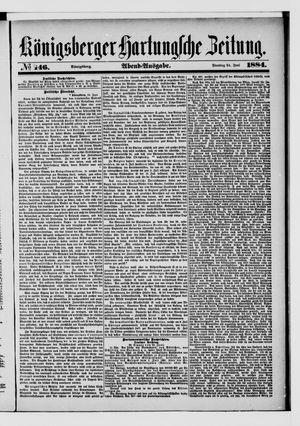 Königsberger Hartungsche Zeitung vom 24.06.1884