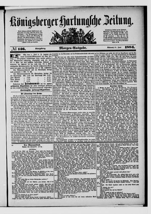 Königsberger Hartungsche Zeitung vom 25.06.1884