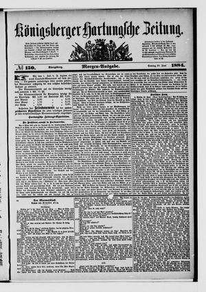 Königsberger Hartungsche Zeitung on Jun 29, 1884