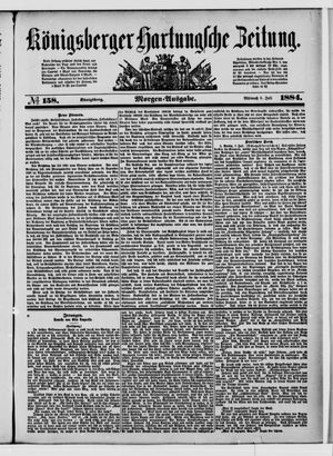 Königsberger Hartungsche Zeitung vom 09.07.1884