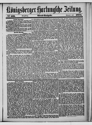 Königsberger Hartungsche Zeitung vom 09.07.1884
