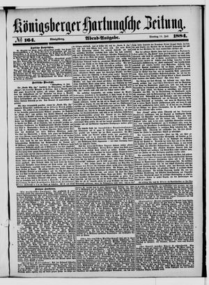 Königsberger Hartungsche Zeitung on Jul 15, 1884