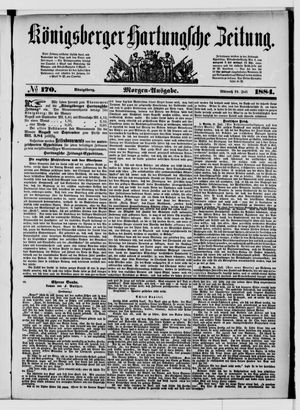 Königsberger Hartungsche Zeitung vom 23.07.1884