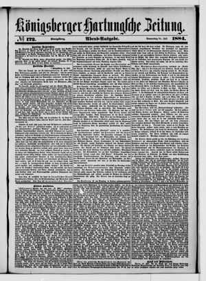 Königsberger Hartungsche Zeitung on Jul 24, 1884